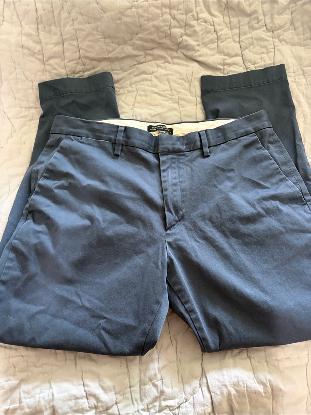 Men's Blue Casual Chino Pants